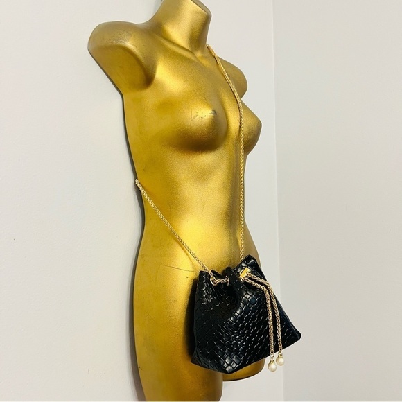 Black faux woven mini crossbody bag onyx FREE ZARA - Picture 6 of 7